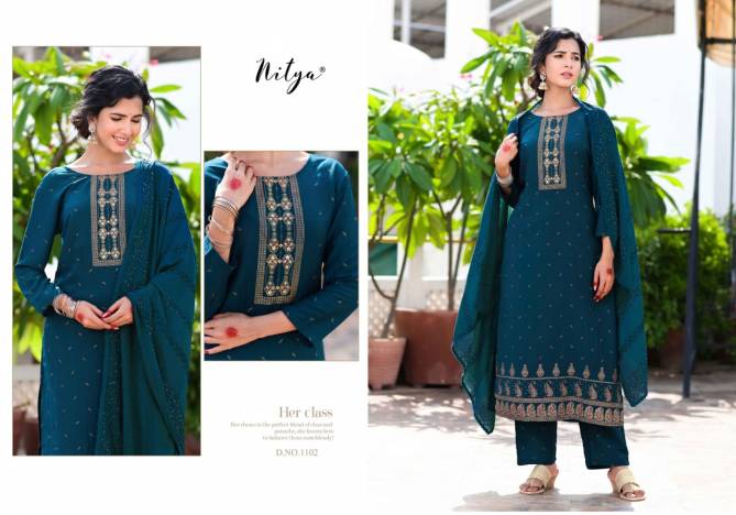 Nitya Mayah Fancy Festive Wear Handwork Silk Ready Made Collection